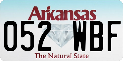 AR license plate 052WBF