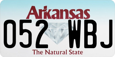 AR license plate 052WBJ