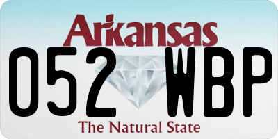 AR license plate 052WBP
