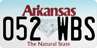 AR license plate 052WBS