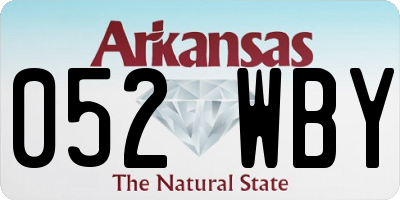 AR license plate 052WBY