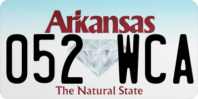 AR license plate 052WCA