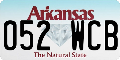AR license plate 052WCB