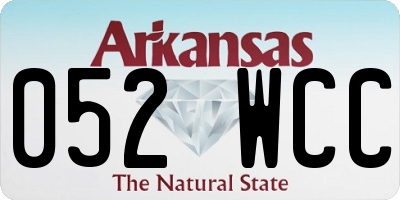 AR license plate 052WCC