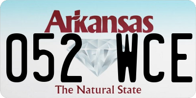AR license plate 052WCE