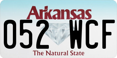 AR license plate 052WCF