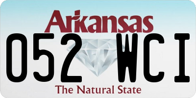 AR license plate 052WCI