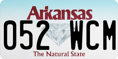 AR license plate 052WCM