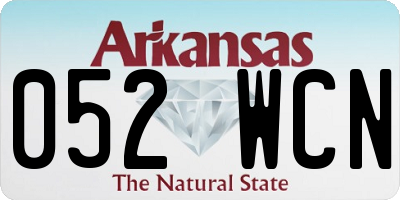 AR license plate 052WCN