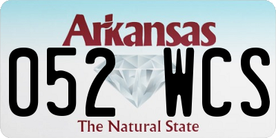 AR license plate 052WCS