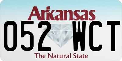 AR license plate 052WCT
