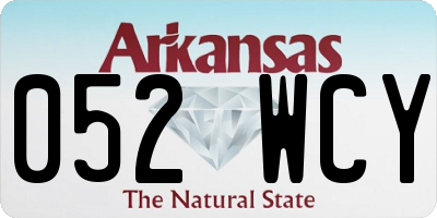 AR license plate 052WCY