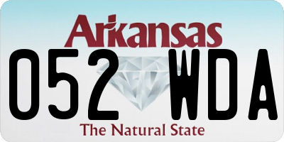 AR license plate 052WDA