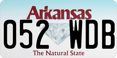 AR license plate 052WDB
