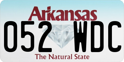 AR license plate 052WDC