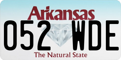 AR license plate 052WDE