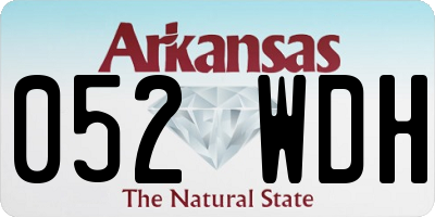 AR license plate 052WDH