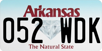 AR license plate 052WDK