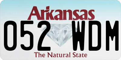 AR license plate 052WDM