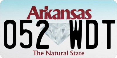 AR license plate 052WDT