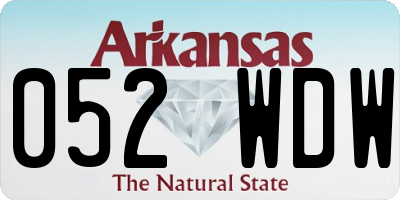 AR license plate 052WDW