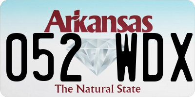 AR license plate 052WDX