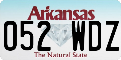 AR license plate 052WDZ