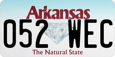 AR license plate 052WEC
