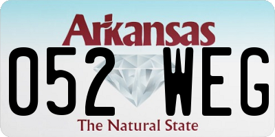 AR license plate 052WEG