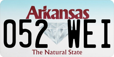 AR license plate 052WEI
