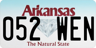 AR license plate 052WEN