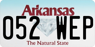AR license plate 052WEP
