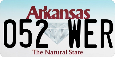 AR license plate 052WER