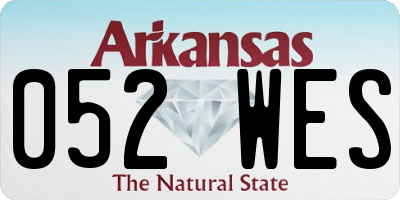 AR license plate 052WES