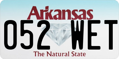 AR license plate 052WET