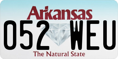 AR license plate 052WEU