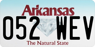 AR license plate 052WEV