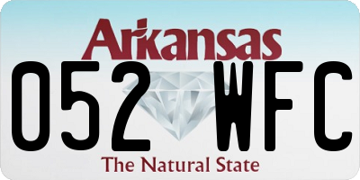 AR license plate 052WFC