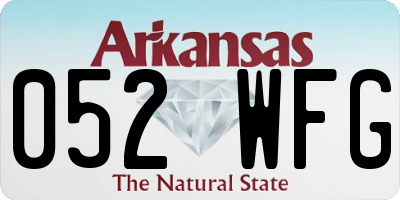 AR license plate 052WFG