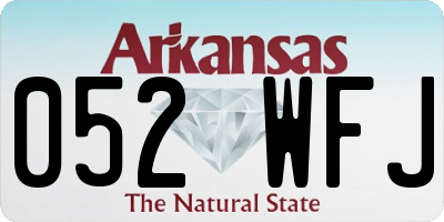 AR license plate 052WFJ