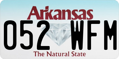 AR license plate 052WFM