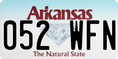 AR license plate 052WFN
