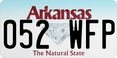 AR license plate 052WFP