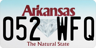 AR license plate 052WFQ