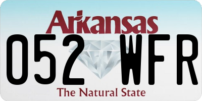 AR license plate 052WFR