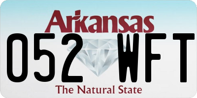 AR license plate 052WFT