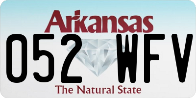 AR license plate 052WFV