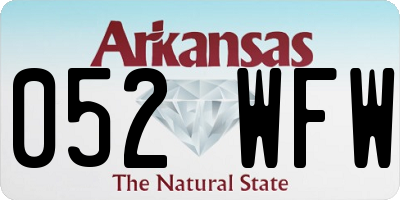 AR license plate 052WFW