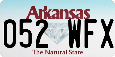 AR license plate 052WFX