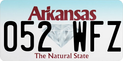 AR license plate 052WFZ